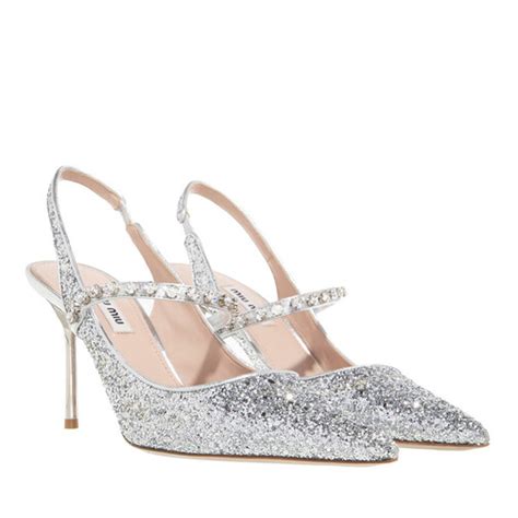 miu miu silver heels|miumiu pumps heels.